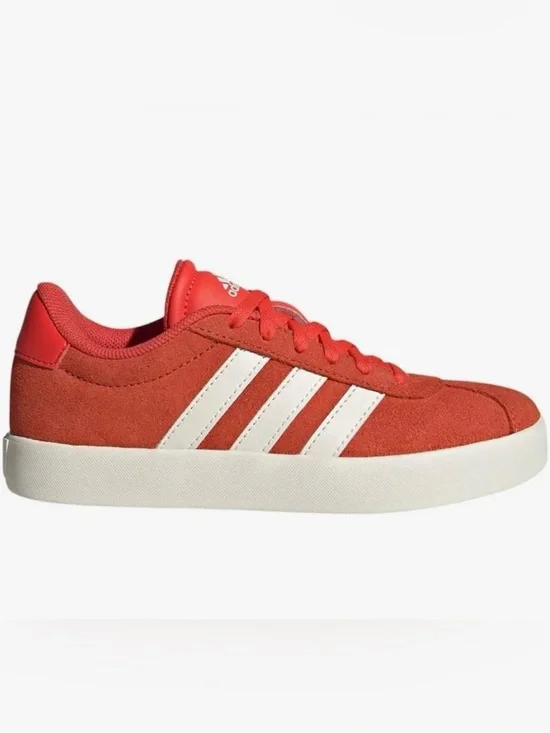Adidas VL Court 3.0 Womens/Kids Preloved Scarlet White Bright Red Brown JR2214