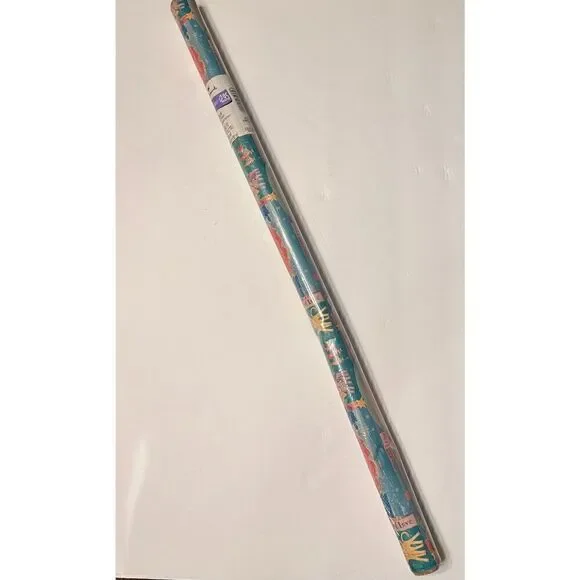 Hallmark Vintage Gift Wrap “A Baby is a Blessing” Noah’s‎ Ark New Sealed