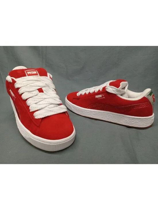 Puma XL Holiday Glitz JR 401805 01 Red White Silve Girls Size 6.5 NEW NO BOX!