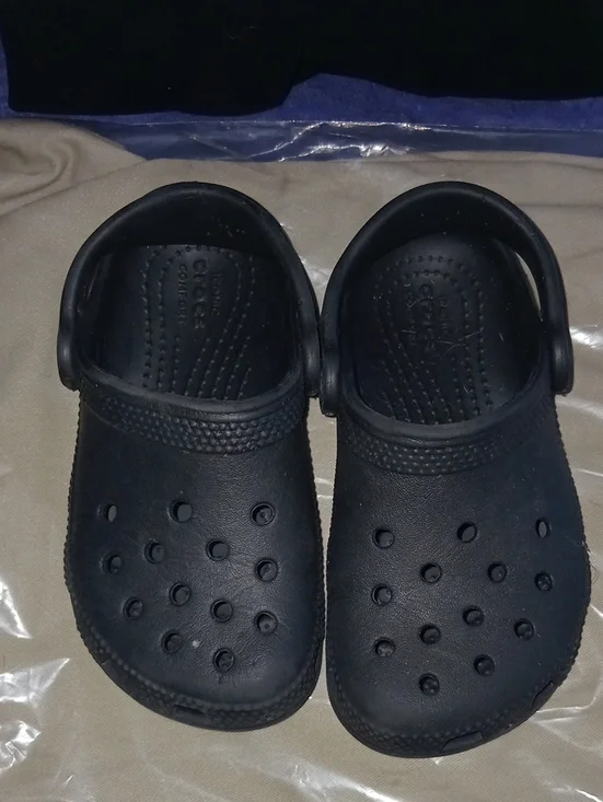 CROCS Kids Black Slip-On Clog Shoes
