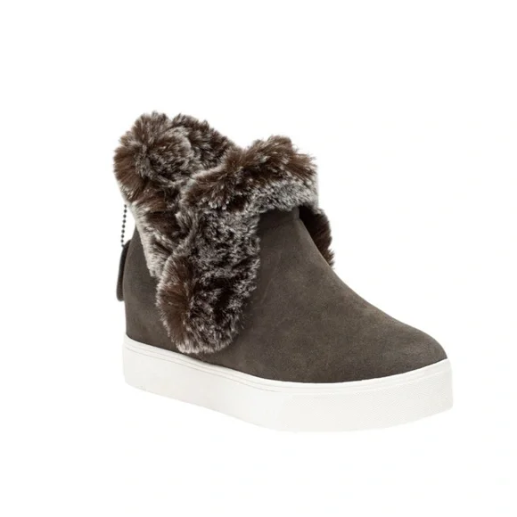 New J/SLIDES Women's Sean‎ Cold Weather Booties Genuine Suede Winter Cozy Warm