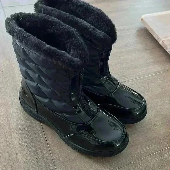Totes boots KALLIE black patent leather