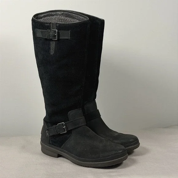 UGG THOMSEN Womens 6 Waterproof Riding Boots‎ Shearling Lined Suede 1005268