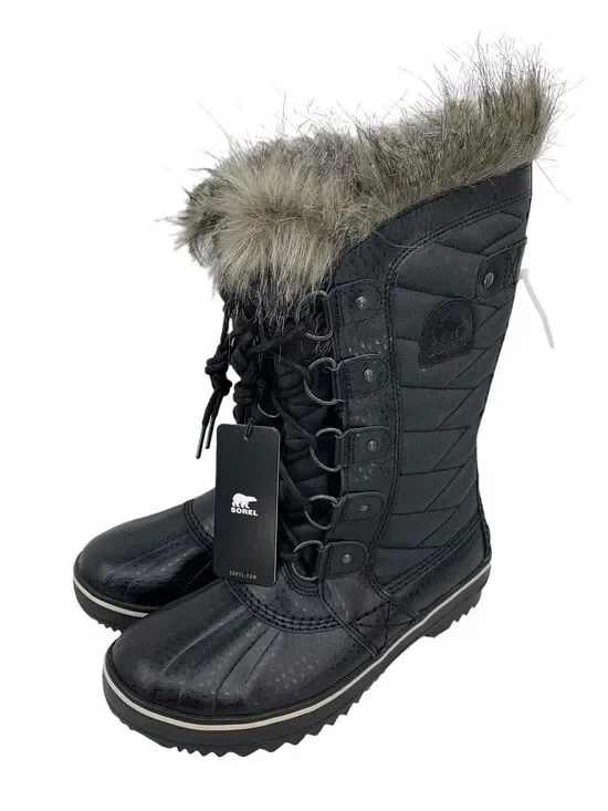 Sorel Tofino II Faux Fur Lined Waterproof Boots size 6.5 Black