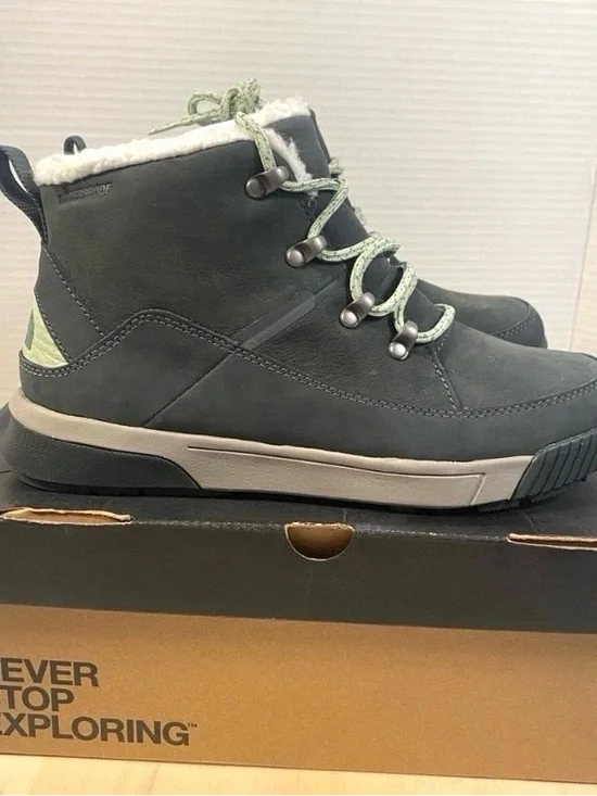 North Face Women’s Sierra Mid Lace Waterproof Boots size 6.5 asphalt grey New!