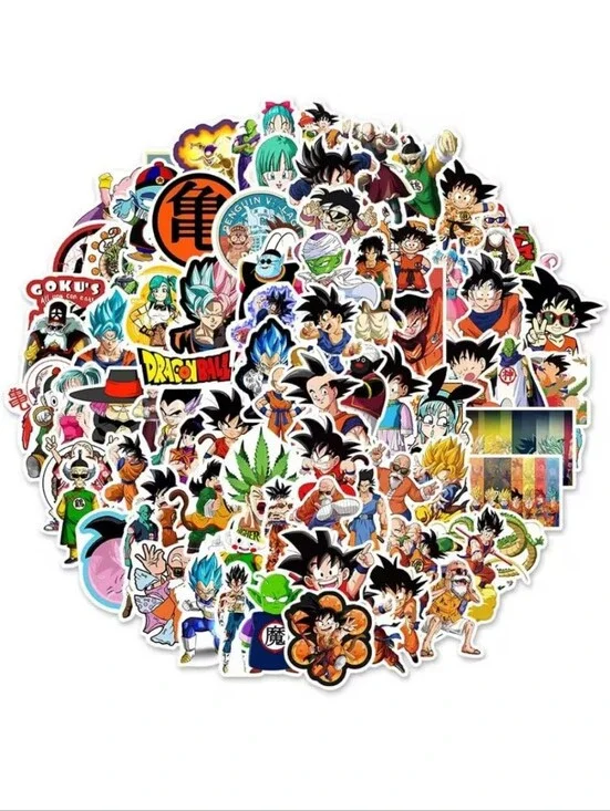 Dragon Ball Character Sticker Pack - Colorful Assorted Kids Toys