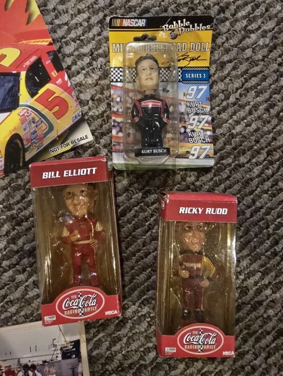 NASCAR Bobblehead - Black & Red Racing Suit Entire Lot Included