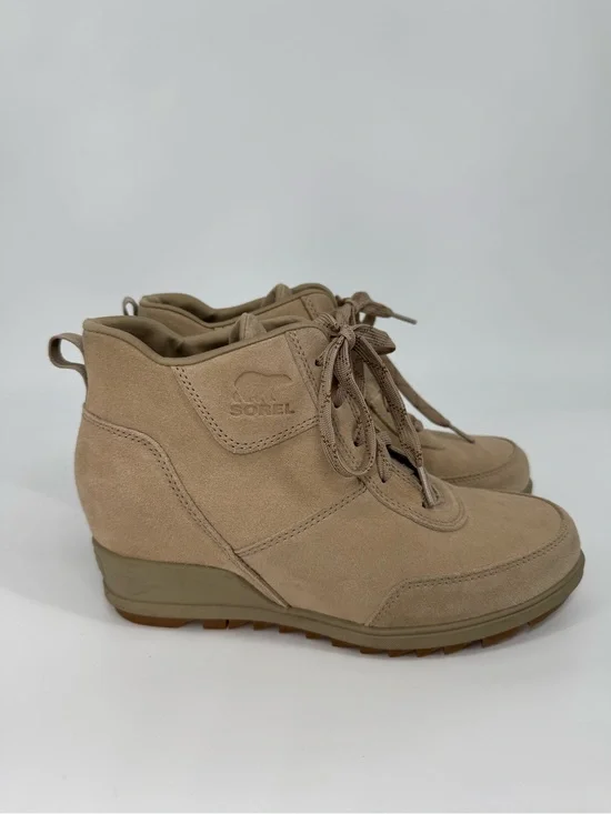 Sorel Women's Evie Sport Lace Waterproof Winter Wedge Gorpcore Booties Size 8.5