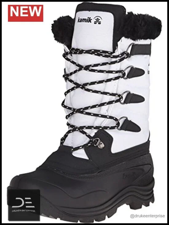 Winter Snow Boots Insulated Mid-Calf Lace-Up Vegan Waterproof -40F