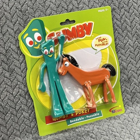 NEW Gumby‎ & Pokey 6 inch Bendable - Posable Collectible Super Fun!