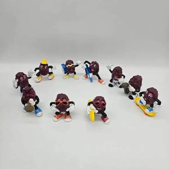 Vintage California Raisins PVC Figurine Lot of 10 Calrab Applause Toys 1987 1988