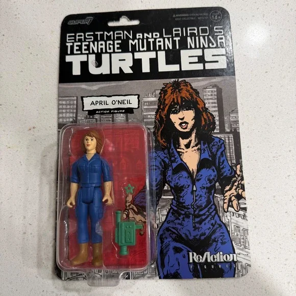 Super7 TMNT ReAction April O'Neil Eastman‎ and Laird Comic Action Figure New