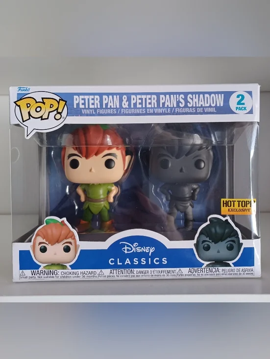 Disney Classics Peter Pan And Peter Pan's Shadow 2 Pack‎ Vinyl Figure Funko Pops