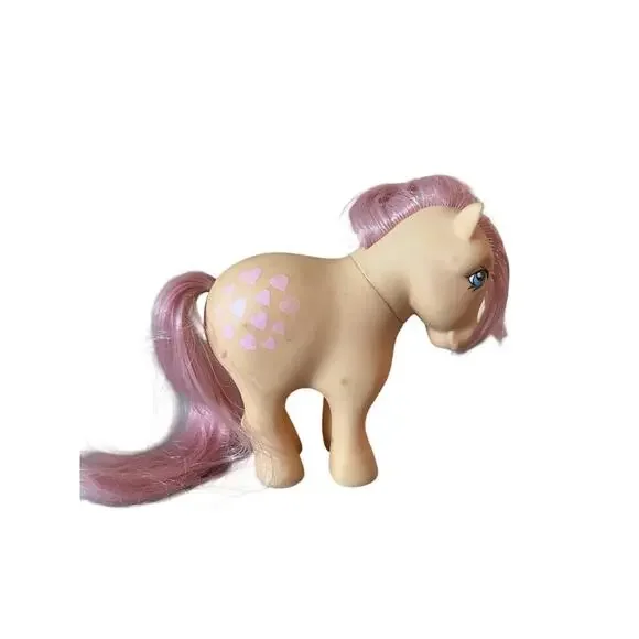 Vintage 1982 Hasbro My Little Pony G1 Peachy Pretty Parlor Peach Pink Hearts