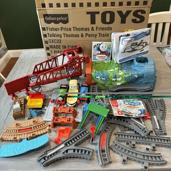 Thomas & Friends Talking Thomas Percy Train Track Fisher Price Tested COMPLETE