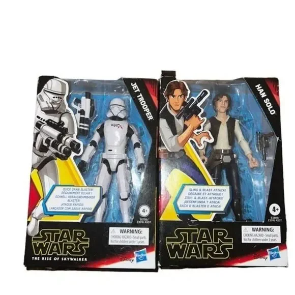 Star Wars Han Solo & jet trooper Action-figures the rise of Skywalker Disney