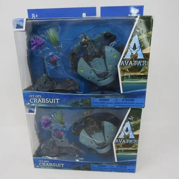 2X McFarlane Avatar World of Pandora Cet-Ops Crabsuit Action Figure Vehicle Set