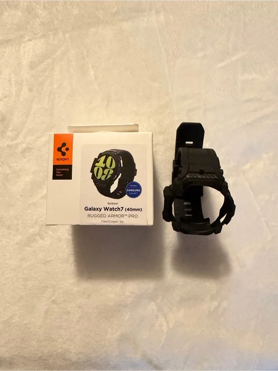 Spigen Rugged Armor Pro Watch Case & Band for Galaxy Watch7 (40mm) - Black
