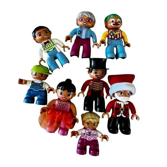 LEGO DUPLO Circus Clown Santa  People Set 8 Pieces