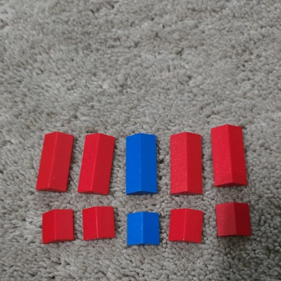 LEGO Roof Building Blocks Set - Blue & Red