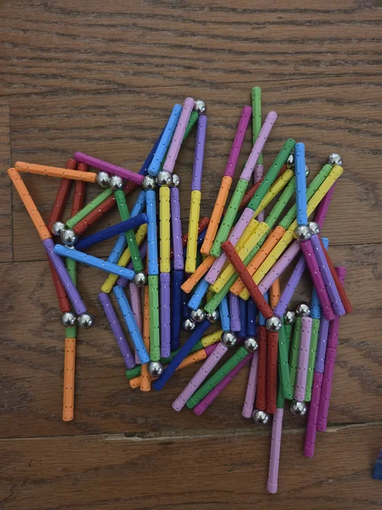 Magnetic Building Sticks Set- Multicolor