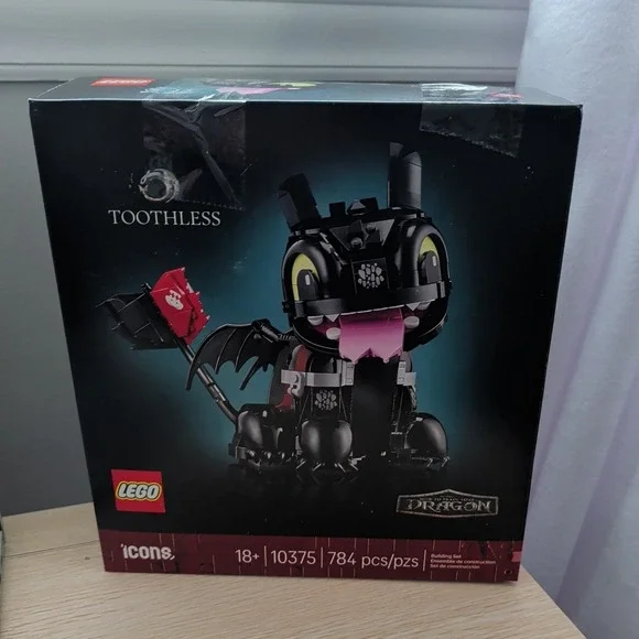 LEGO Icons Toothless 10375 How to Train Your Dragon Night Fury Building Set 784p