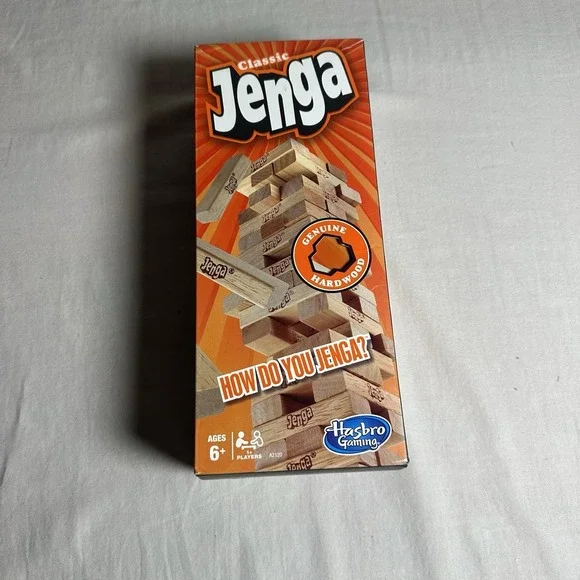 Jenga Classic Game 54 Pieces Wooden Blocks‎ Tower Official Adult Family Fun New