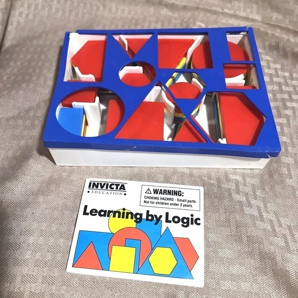 NEW Invicta Learning By Logic 60 Pc. Geometry Plastic Shapes Color Sorting STEM