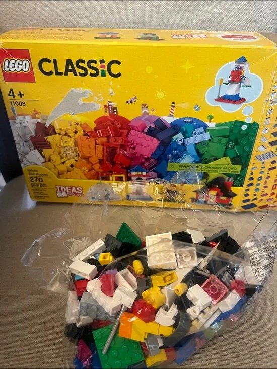 Lego Classic Building Set - Yellow, Red, Blue, Green, White, Black