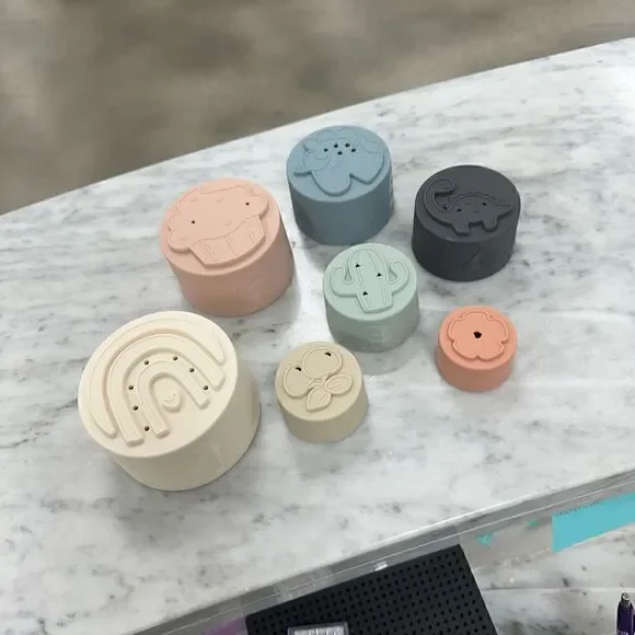 NEW silicone stacking cups