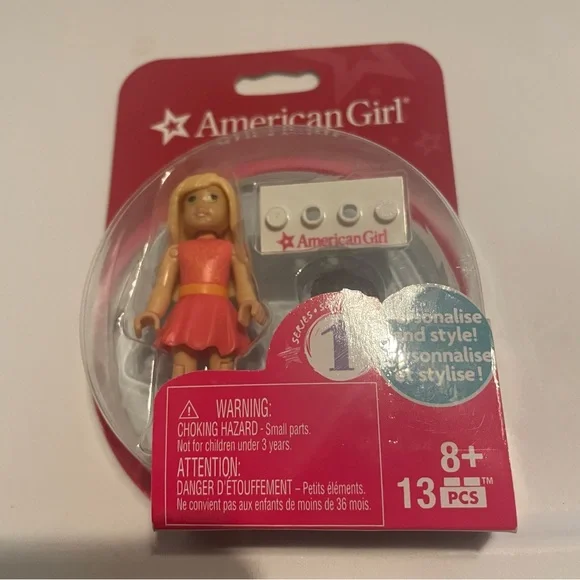American Girl Mega Bloks Set with Colorful Outfits