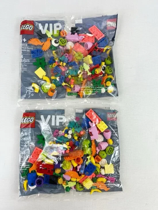 2 Packs Lego Fun And Funky VIP Add-On Pack 40512 - 148 Pieces Each (NEW)