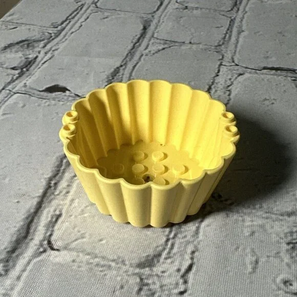 Lego Duplo Yellow Cupcake Muffin Bottom Replacement Piece Baking Set Cup Cake