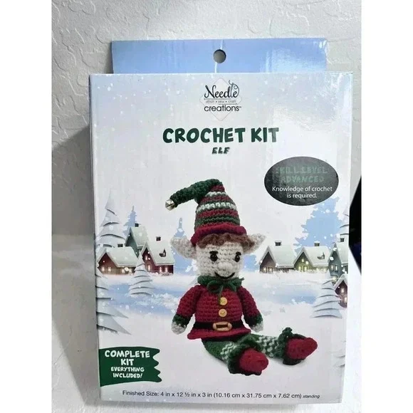 Needle Creation Christmas Elf Crochet Kit New BNIB