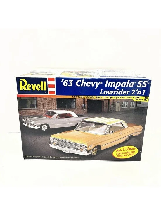 Revell 85-2176 63 Chevy Impala SS Lowrider 2n1 1:25 Model Kit Open Box