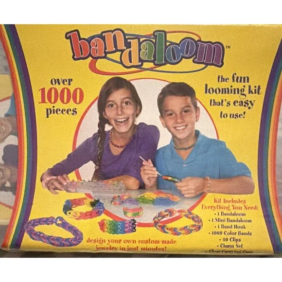 Bandaloom Fun Looming Kit 1000+ Pieces for Bracelets Necklaces Rings