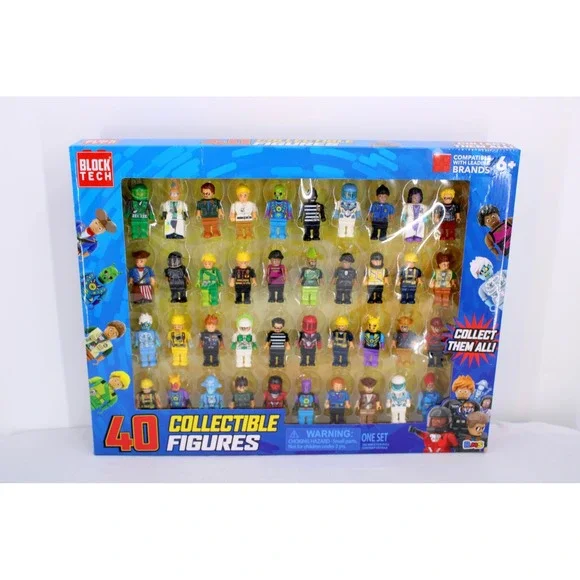 Block Tech 40 Collectible Figures Set Building Block Compatible Minifigures New