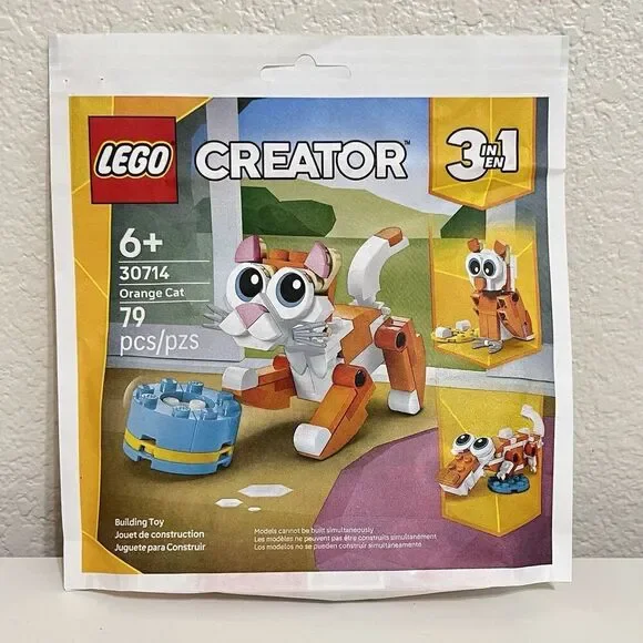 Lego Creator 3-in-1 Orange Cat Building Toy 30714 79 PCS SEALED