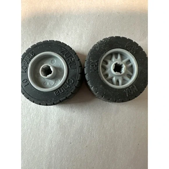 Zuru Max Build More Replacement Wheels and Tires Set of 2 Black Grey 33M-01 LEGO