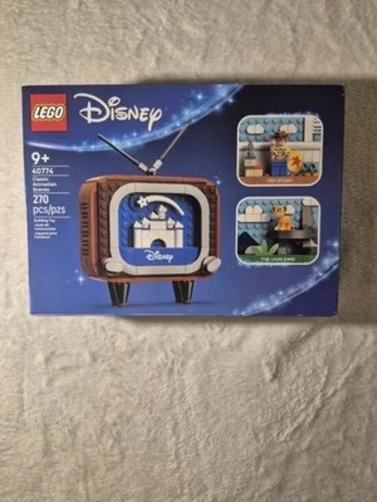 LEGO Disney 40774 Classic Animation Scenes Retro TV Toy Story Lion King 270 Pcs