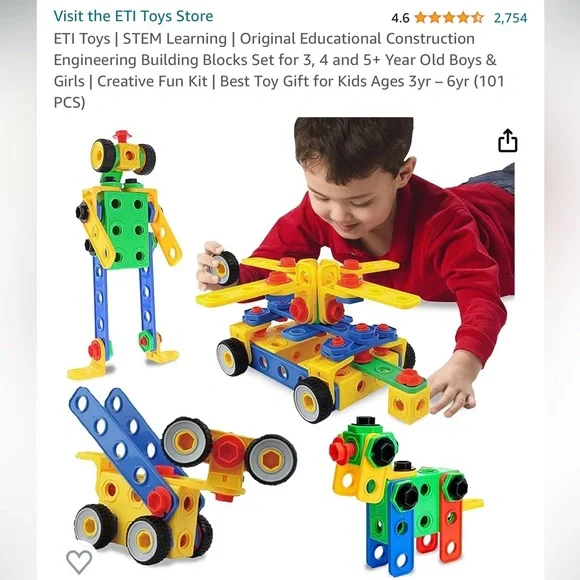 Kids STEM building tool set with guide.