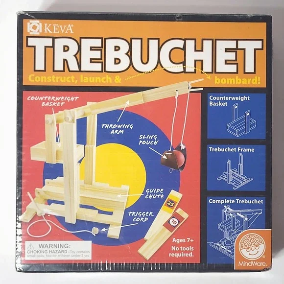 MindWare KEVA Trebuchet Wooden Construction Set STEM Building Kit 52131S4113MY