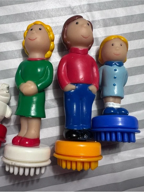 Vintage Bristle Building Block Set with figurines