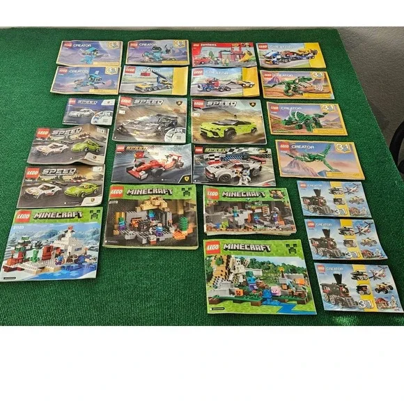 LEGO‎ Instructions 24 Lot Minecraft Creator Speed Champions Juniors Discontinued