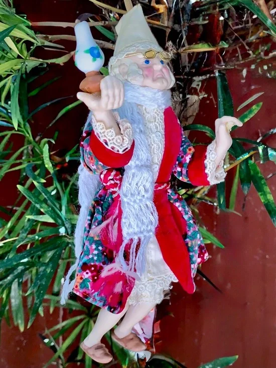Kurt Adler Scrooge Christmas Ornament | 9” Ceramic Figurine | Taiwan | Vintage