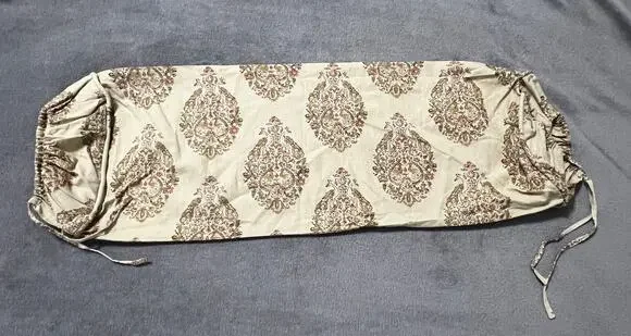 POTTERY BARN Peacock Boho Bolster Pillow WITHOUT Insert- 8 x 30