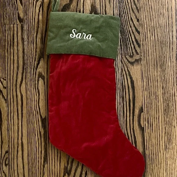 Pottery Barn Velvet Christmas Stocking