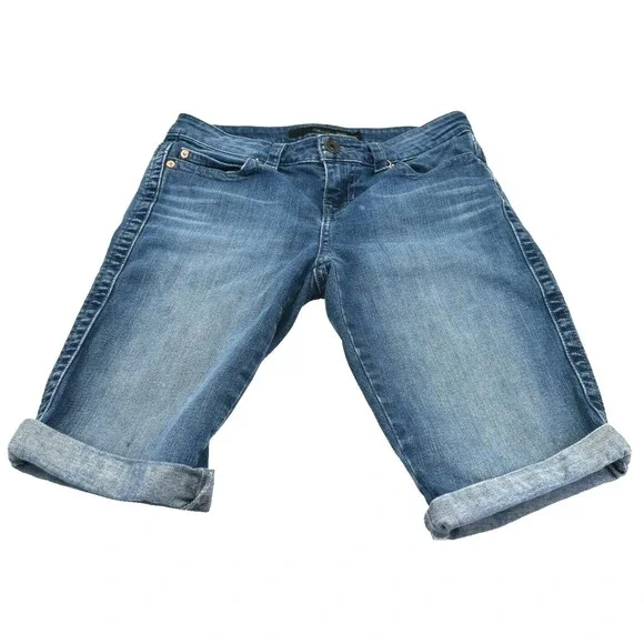 CALVIN KLEIN Women's Bermuda Blue Jean Shorts Denim Size 27/4 Small‎ Stretch