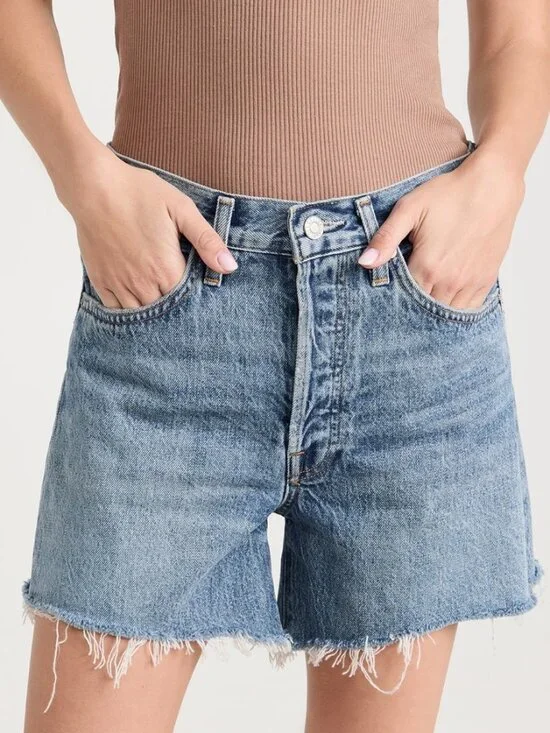 Agolde Denim Parker Long Shorts