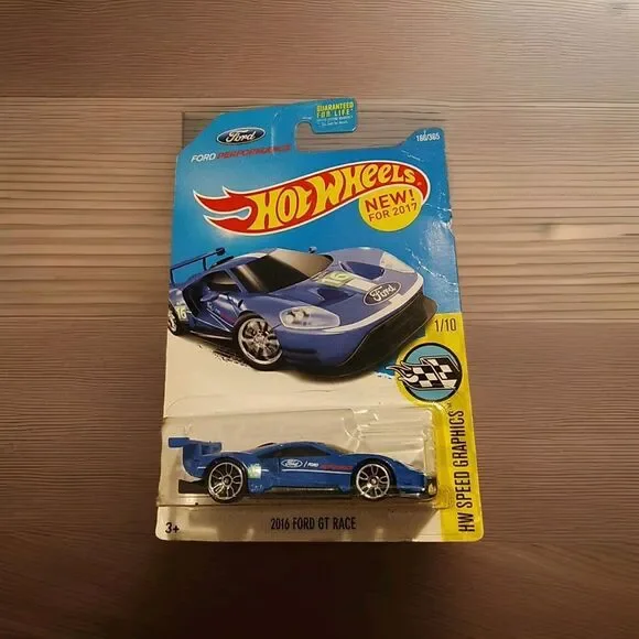 2015 hot wheels HW speed graphics 2016 Ford GT race car blue 1/10
